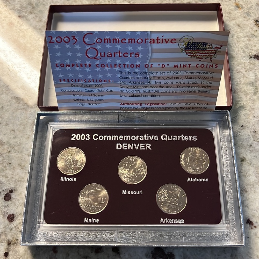 50 States Commemorative Quarters Denver Mint Year 2003